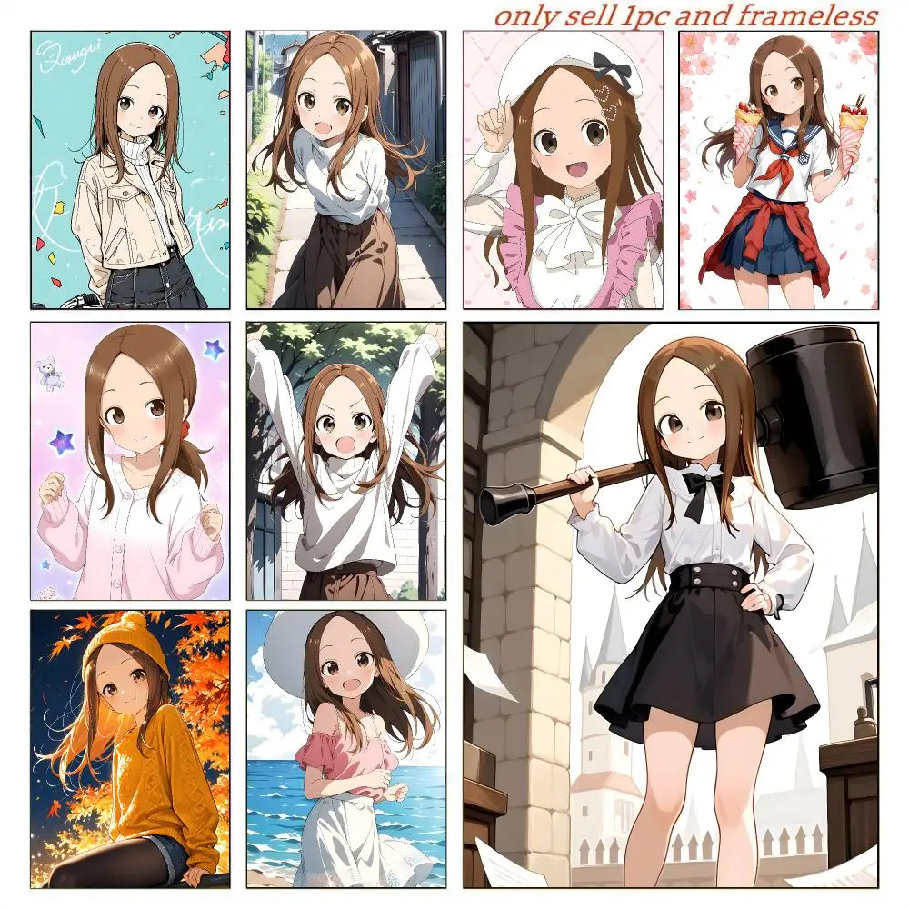 Teasing Master Takagi-san Poster Decorative Wall Art Stickers Mural For Home Living Room Hallway Decor Gift