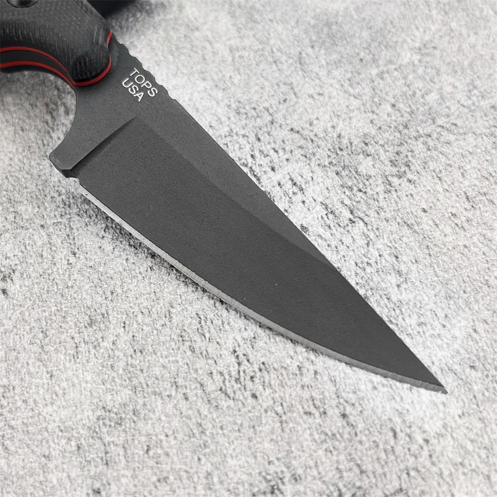 شفرة مثبتة سكين الصيد سكينة تكتيكية مع غمد المحمولة الرقبة سكين المشي لمسافات طويلة في الهواء الطلق مغامرة أداة EDC الأساسية G10 مقبض #4