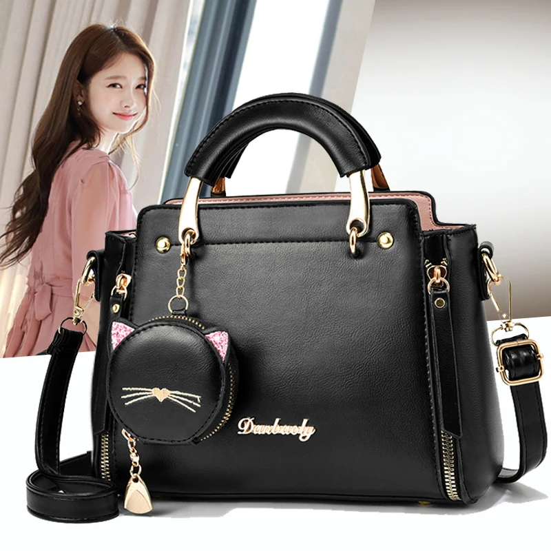 

Korean Sle Women's Square oulder Bag Handbag Versatile Faionable Single Strap Bag for Students Casual Soft PU Leather