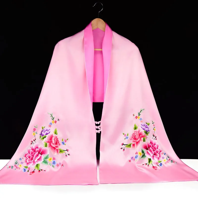 Xiuzhuang Self sold 2023 New Women's Shawl Coat Versatile Mid length Fashion Suzhou Embroidery Scarf Scarf Gift