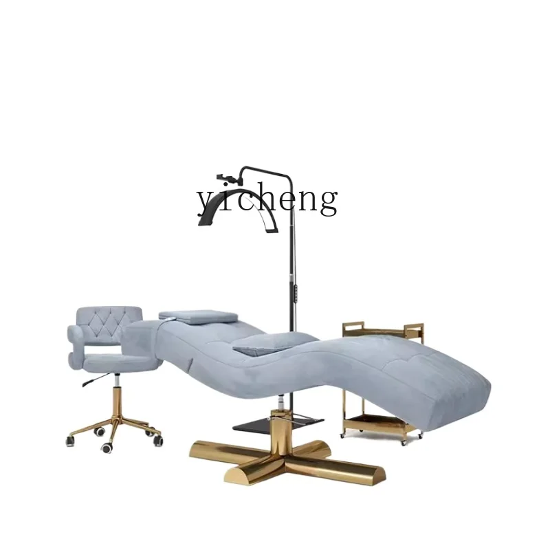 ZK Beauty Salon Special Spas-Shaped Eyelash Tattoo Embroidery Facial Bed Height Head Adjustable