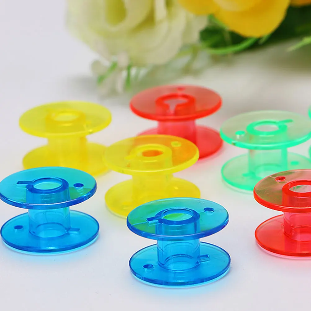 

160 Pcs Colorful Plastic Domestic Sewing Machine Bobbins Plastic Bobbins for Sewing Machines (Mixed Color)