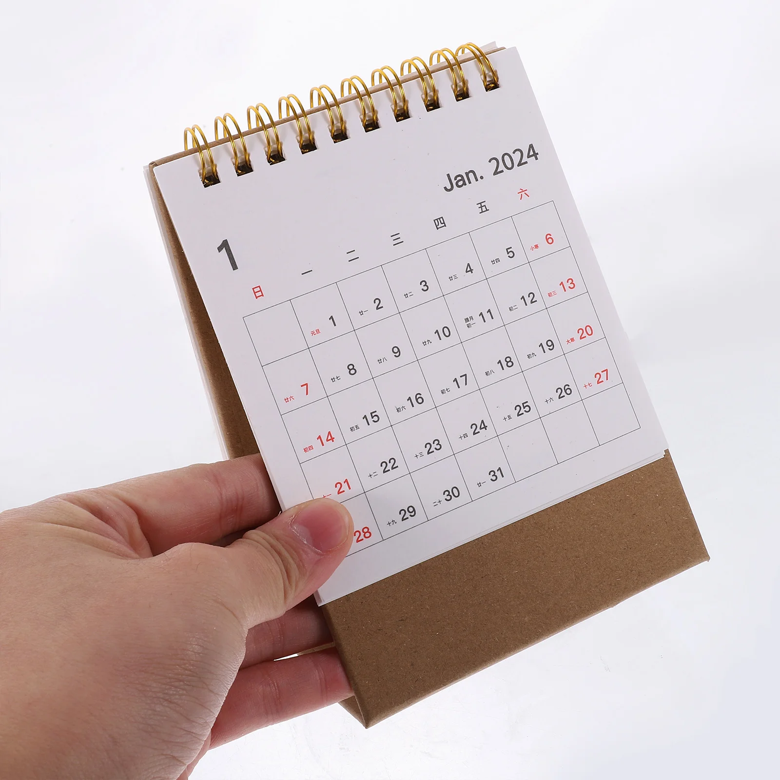

Desktop Calendar Mechanical Flip Standing Miniature Date Display up Paper Storage Student Office