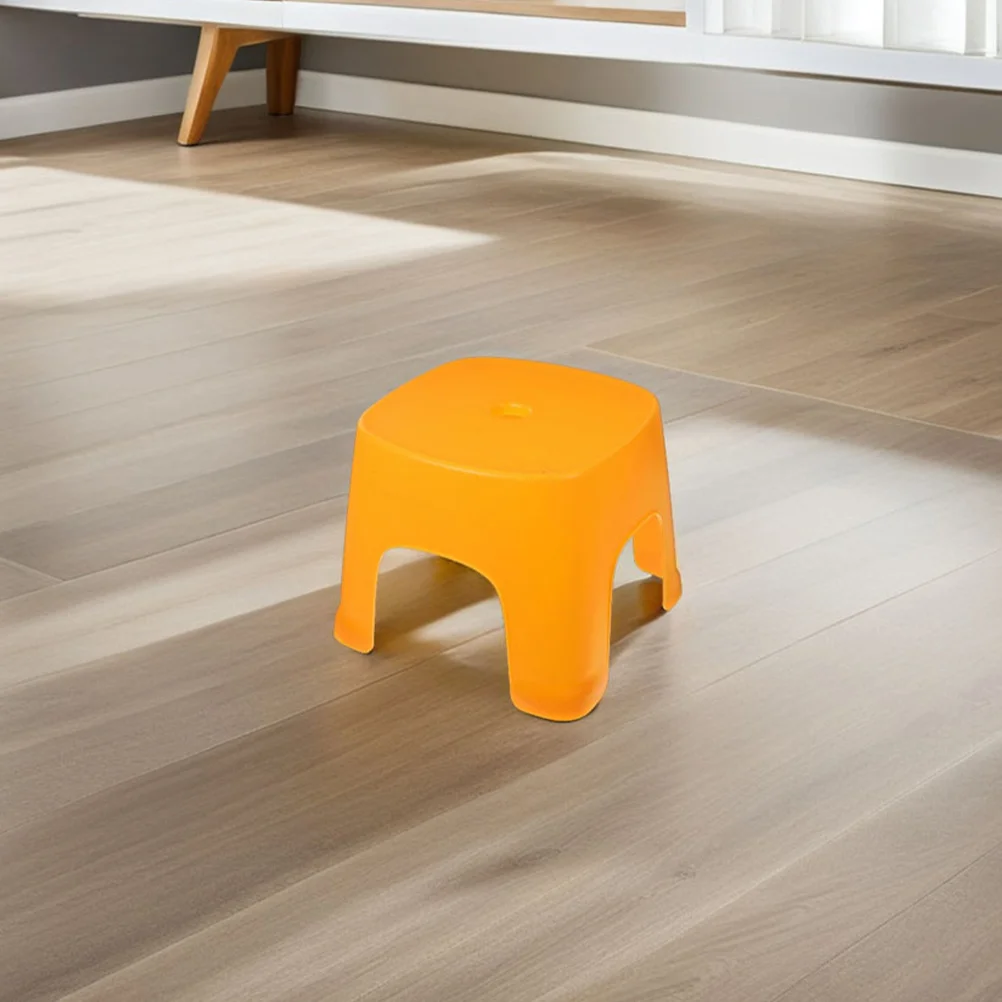 2pcs Multipurpose Stool: Compact Plastic Step Stool For Adults Elderly Bathroom Shower Toilet Bedroom Use, Small Household Foot