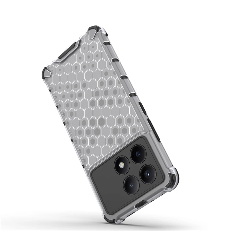 Honeycomb Shockproof For Xiaomi POCO X6 Pro Case Armor Capa POCO X6 Pro Cover Translucent Protector Xiaomi POCO X6 Pro Case