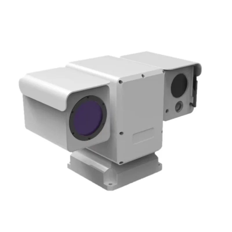 High-Power Tri-Spectrum PTZ Camera With 55x Zoom Laser Illuminator 1000m Thermal Imaging Auto Wiper IP67 Rated