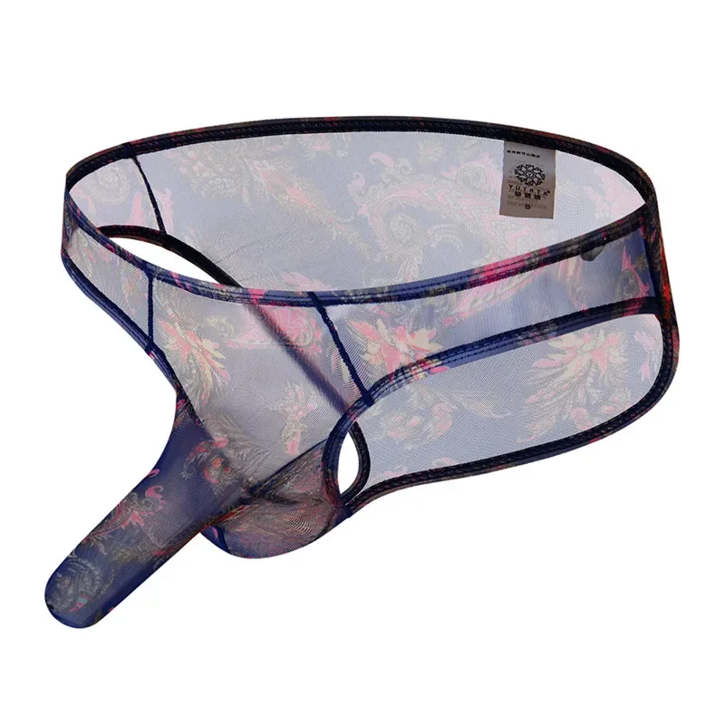 5PCS/Lot Sexy Men Briefs Mesh Transparent  Bugle Pouch Trunk Hombre Panties Male Underpants Jockstrap Briefs Mens Underwear Gay