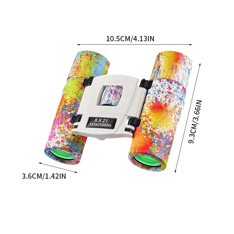 Mini Pocket 8 X 21 Colorful Binoculars For Children High Magnification High-Definition Low Light Handheld Telescope Camping Hunt
