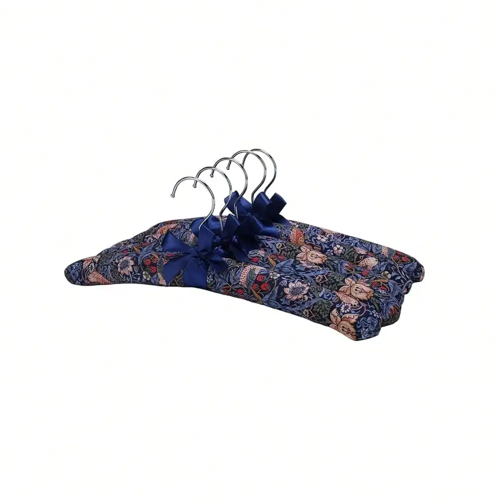 

Anti-Slip Satin Padded Clothes Hangers With Rotatable Hooks No Shoulder Bump For Women Heavy Sweaters, Coats, Suits, 360 Swivel Hook, Set Of 5 (Fern Leaf)