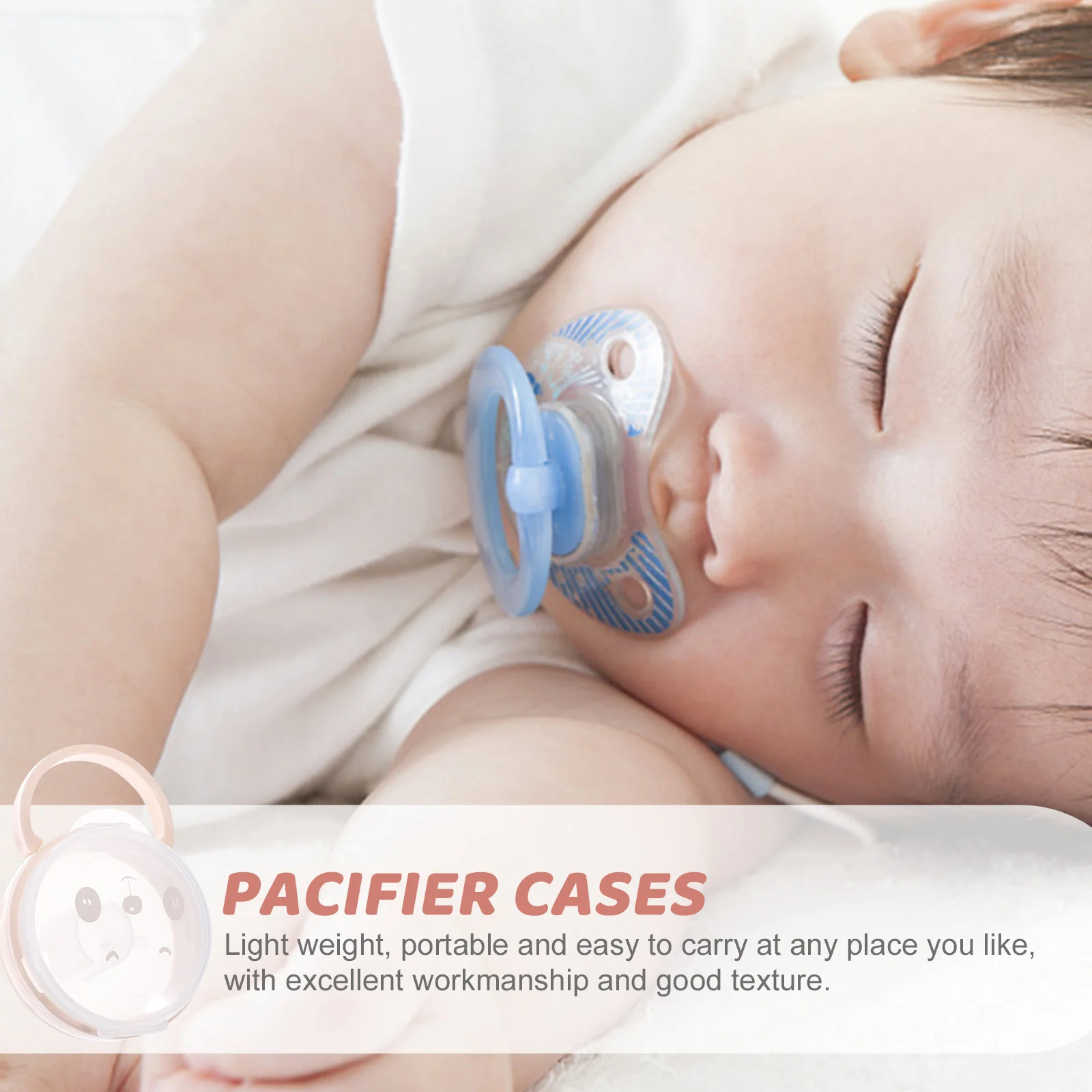 Mallette de rangement de sucette Portable, 2 pièces, boîte de support de sucette pour bébé, pour voyage, usage domestique, Protection anti-poussière, nouveau-né, enfants