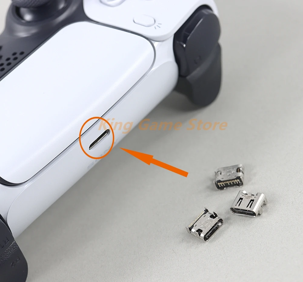 Conector de alimentación Micro USB tipo C, enchufe de cargador para controlador PS5 para controlador inalámbrico PlayStation 5, 1 unidad