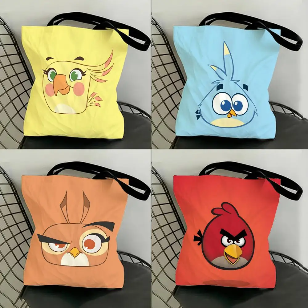 

Fashion Popular Addictive Angry Birds Storage Bags Shopping Bags Series Print Bags Lightweight Shoulder Bag For Daily Use