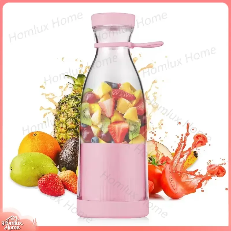Portable Juicer Cup USB Rechargeable Mini Blender Stainless Steel Smoothie Maker Fresh Fruit Juice Mixer for Home