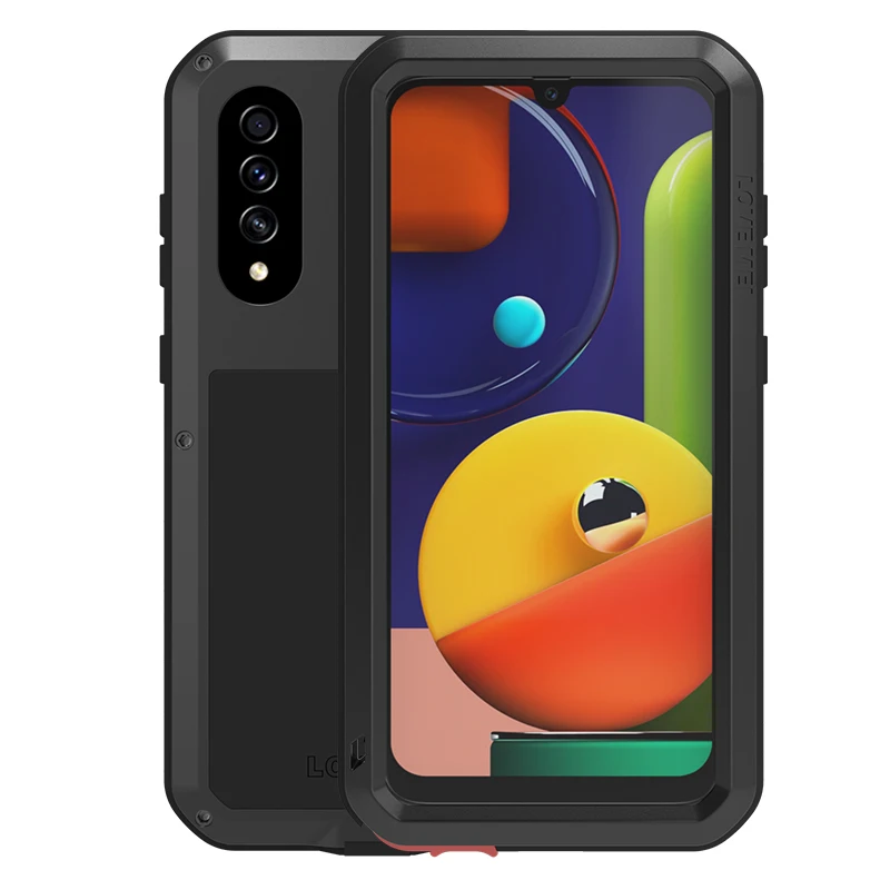 

Love Mei Powerful Case For Samsung Galaxy A71 A51 A34 A54 A53 Anti-knocked Aluminum/metal Gorilla Toughened Glass Phone Cover