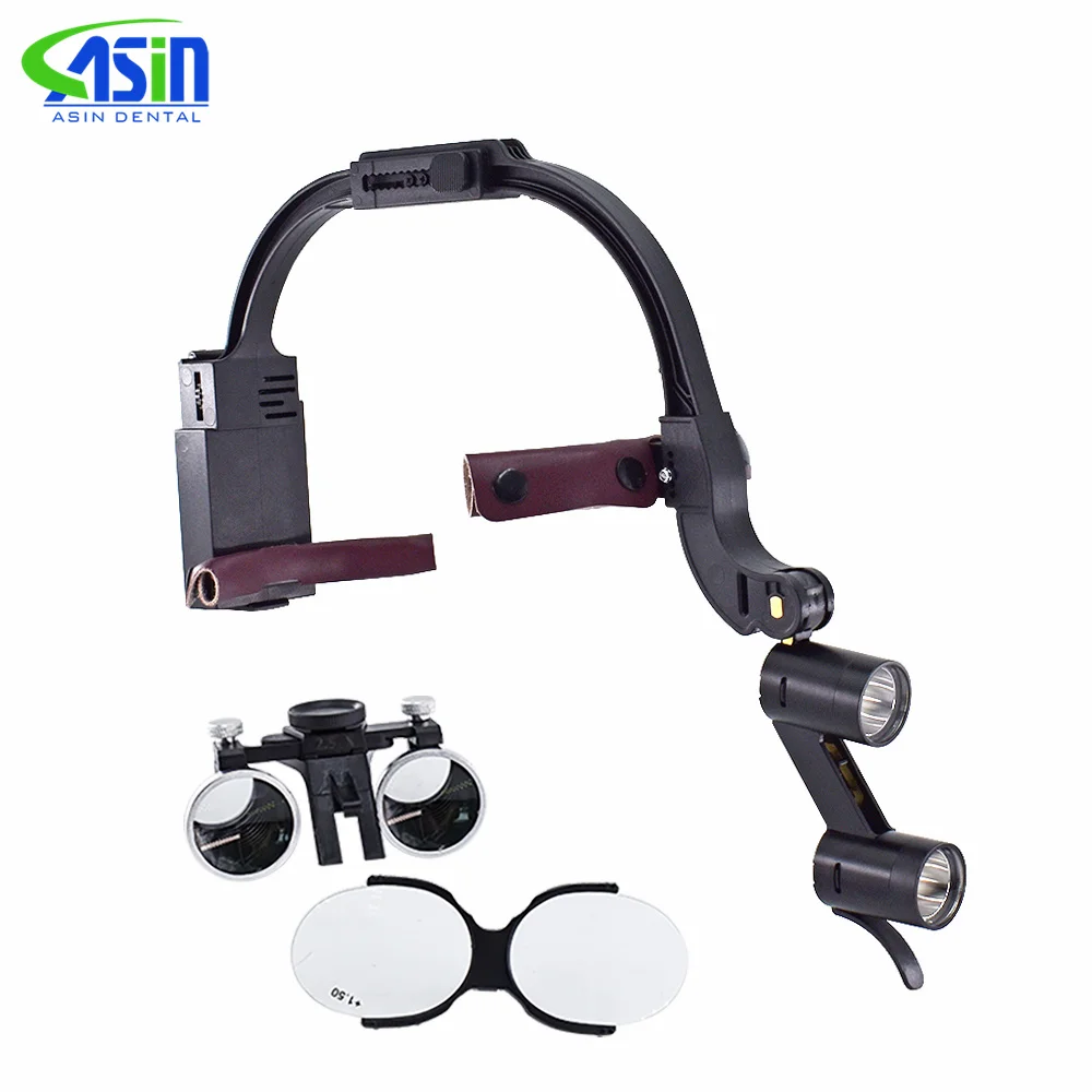 2.5X 3.5X Dental LED Head Light Lamp For Magnification Binocular Loupes 5W Light Dentisit Surgical Headlight Lab Equipment