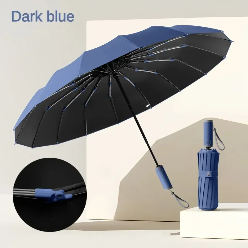 

Windproof Compact Umbrellas Automatic Fold Business Luxury Sun Rain Umbrella Travel 16K Double Bones Large Umbrella