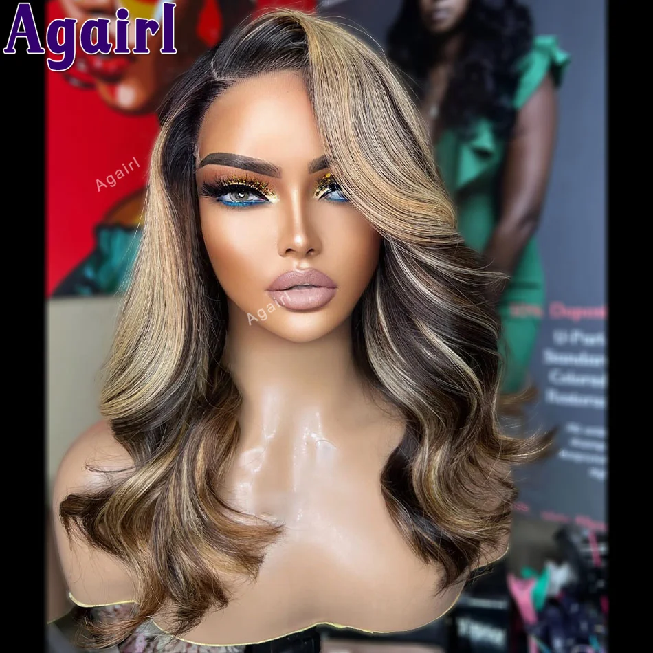 

Blonde Highlight Wig Human Hair Transparent 13x4 13x6 Lace Frontal Body Wave Wig Ready To Go 6X4 5x5 Lace Closure Wig PrePlucked