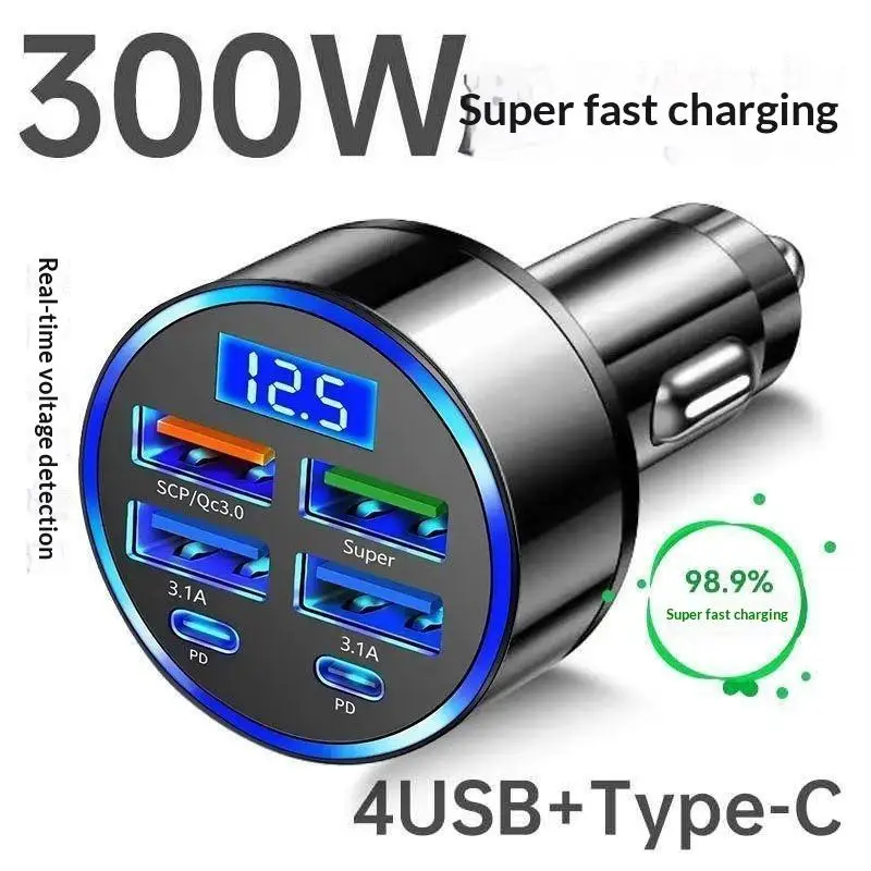 PD USB Car Charger QC3.0 Fast Charging Type C Adapter High Compatibility for Smartphone Tablet Car Supply