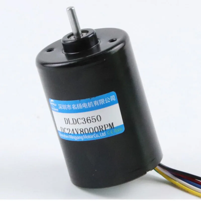 12V 24V DC Brushless Bldc High-speed Motor With Hall Drive High-power Adjustable Speed Can CW CCW Five Lines Six Line Motor 3650