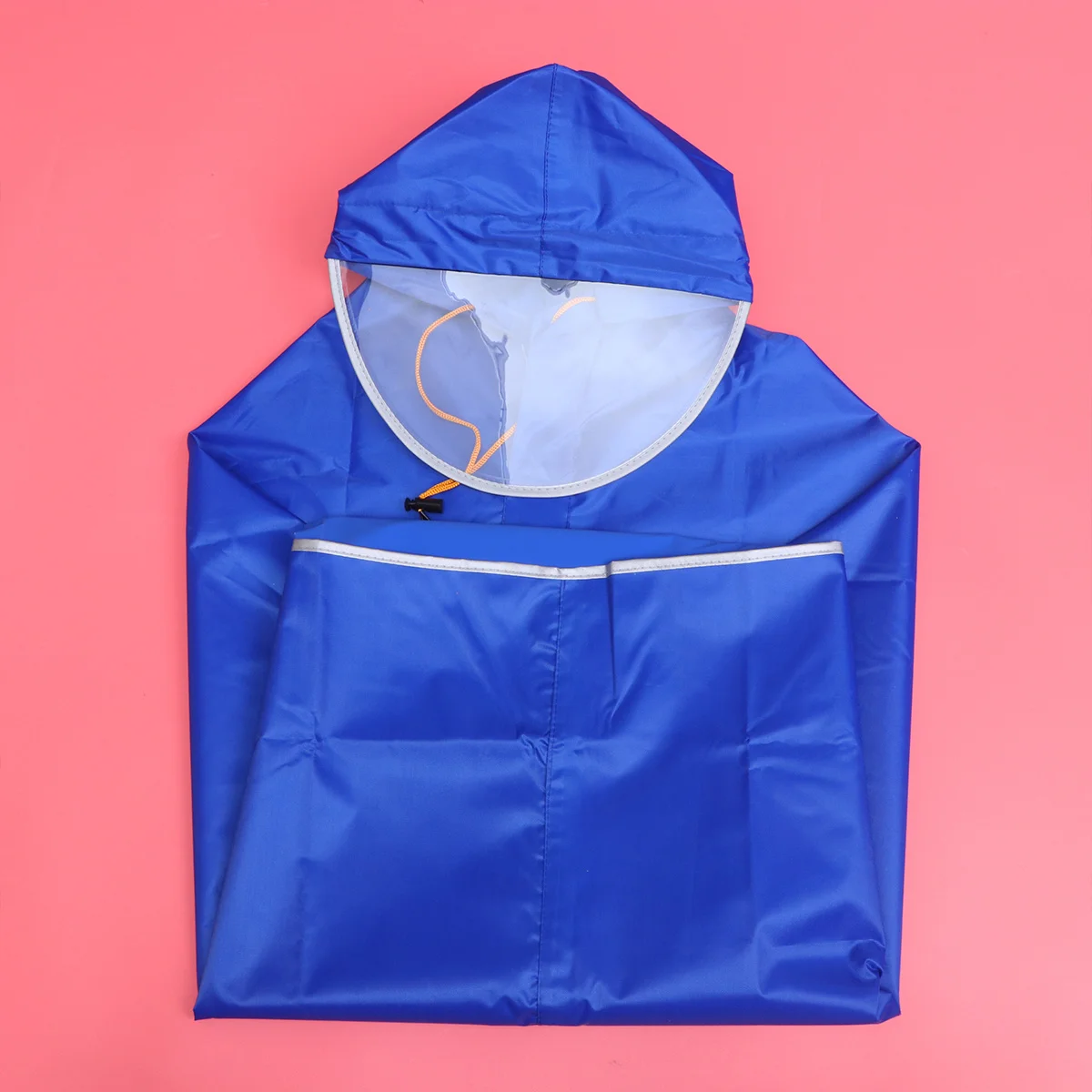 

Cycling Raincoat Mens Womens Bike Rain Cape Poncho Hooded Windproof Waterproof Tear Resistant Outdoor Activities Blue Xxxl