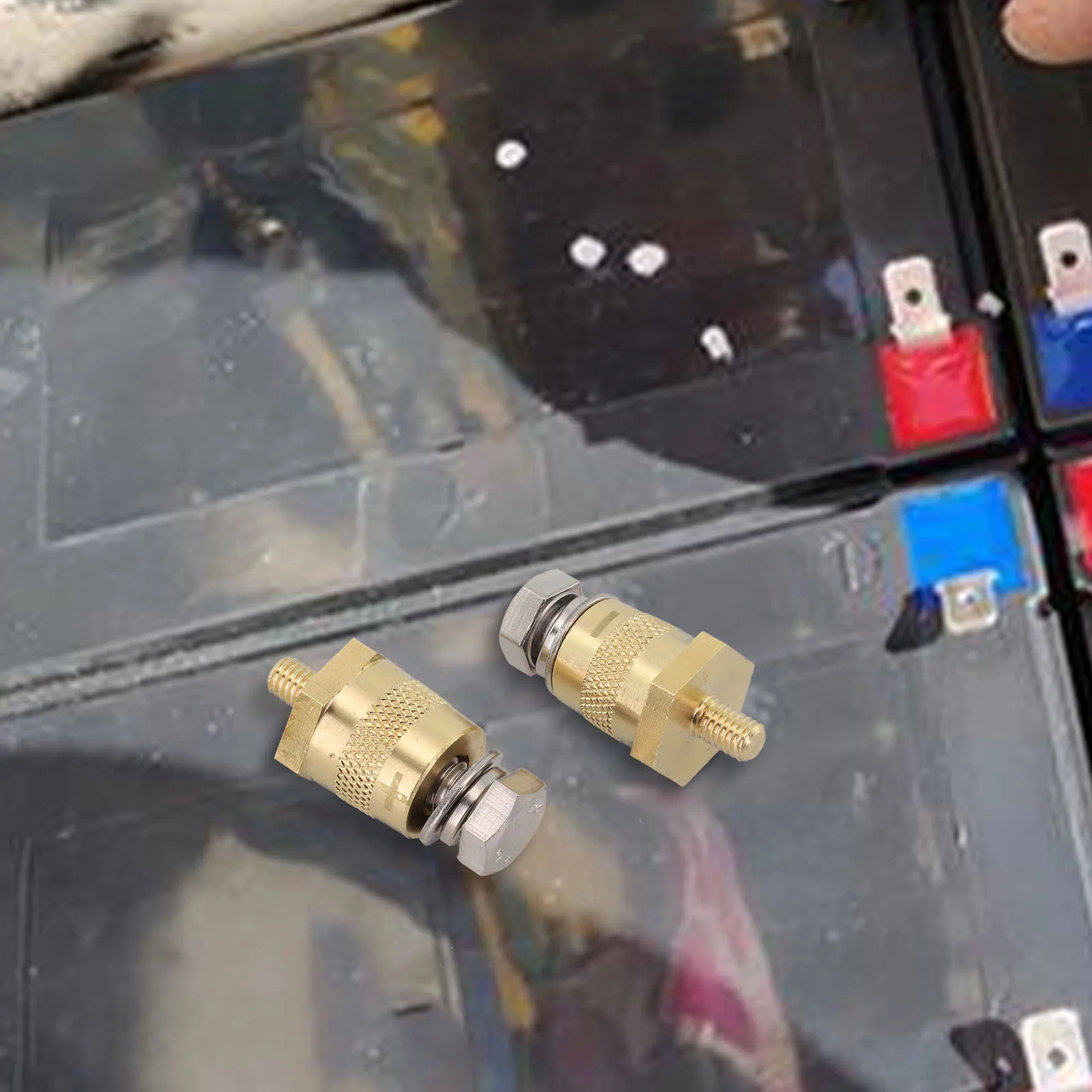 

Battery Connection Terminals Battery Poles Adapter Easy-to-install Long-lasting Secure Connection For Car Maintenance
