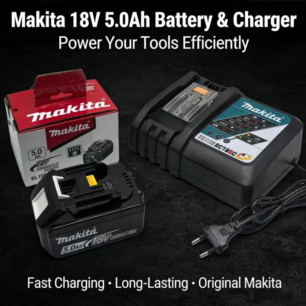 

Original Makita 18V 5.0Ah BL1840 Battery Rechargeable Power Tool Battery Compatible with 18V Makita Charger