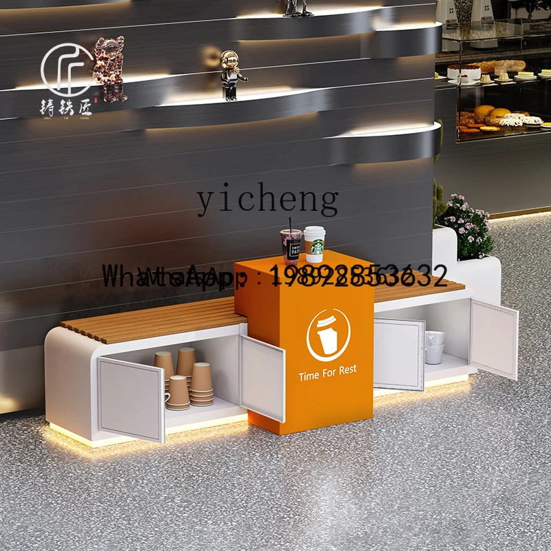 LYY Planting Box Outdoor Seat Combination Outdoor Locker Partition Fence Office Outside Flower Groove