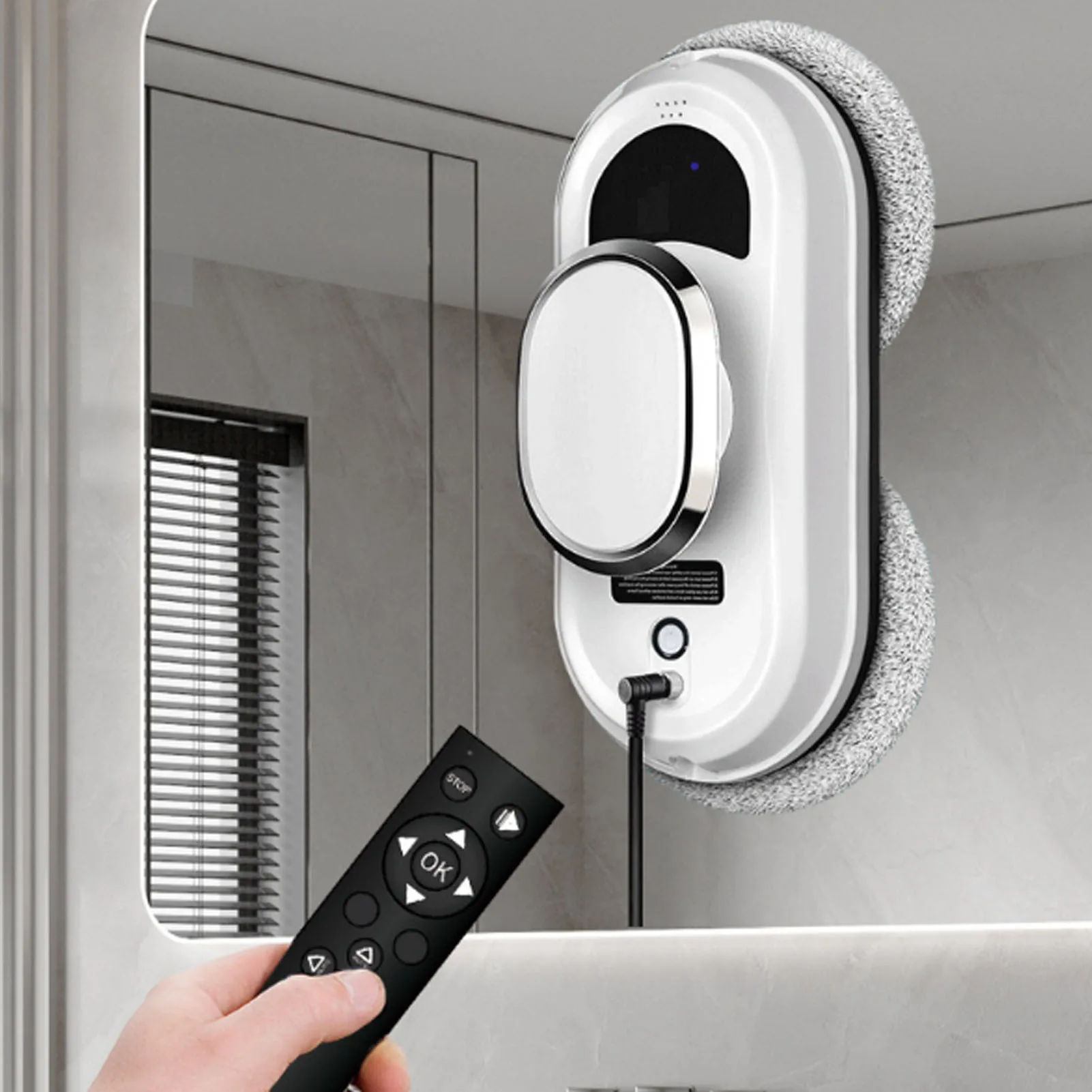 Robot Window Washer Intelligent  Planning Remote Control 5600pa Suction Power Window Cleaner Robot Anti Falling for Glass view 5