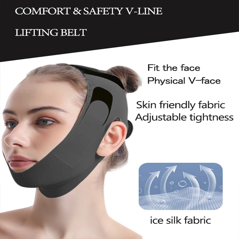 Chin Strap for Sleeping Face Lift Tape for Double Chin for Women Reusable V Line Lifting Mask Adjustable Facial Slimming Belt Ja
