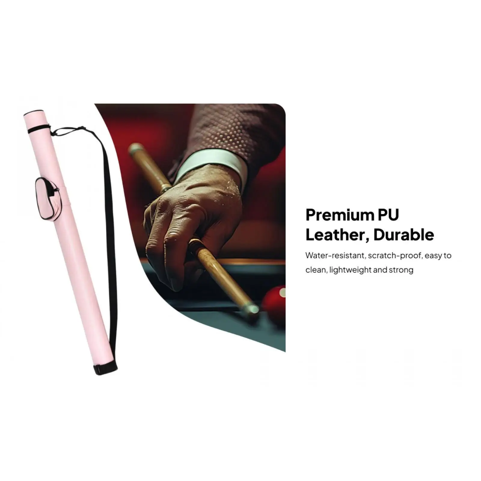 

Чехол для бильярдного кия, розовый, портативный, профессиональный, с плечевым ремнем, сумка для хранения бильярдных киев для женщин и девушек