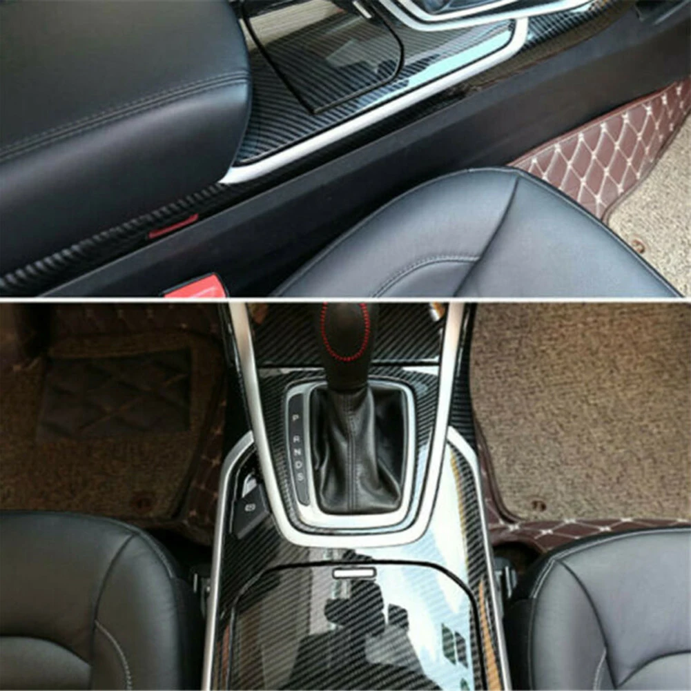 7D Carbon Fiber Vinyl Film Sticker, Ideal for Dashboard and Steering Wheel, Enhance Your Car's Interior Appearance