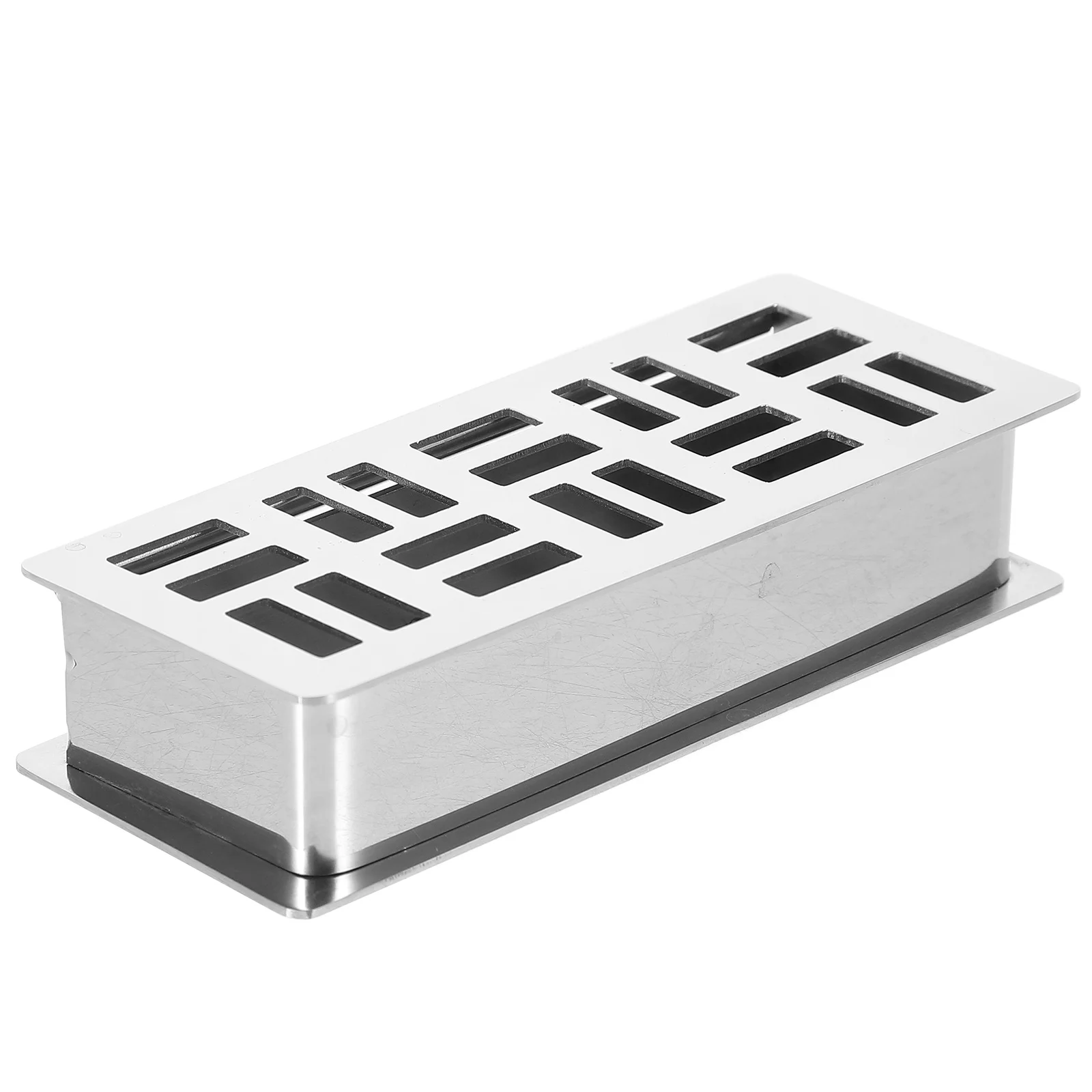 

Stainless Steel Toothpick Box Compact Hollow Grid Holder Practical Toothpick Storage Case for Home Restaurant Coffee Shop