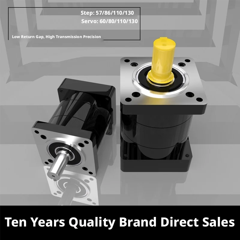 Planetary Gear Reducer for Servo Motors: 57/86/110/130mm Flange, Ratio 3.25–165, IP65, Oil Lubricated, ≤50dB view 3
