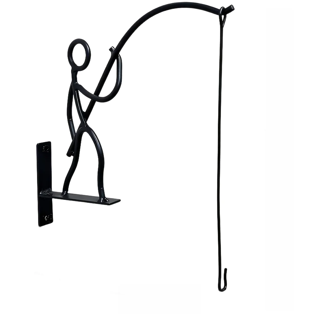 Minimalist Fishing Motif Metal Hook for Coordinated Decor Schemes in Bedrooms Hallways or Retail Display Areas
