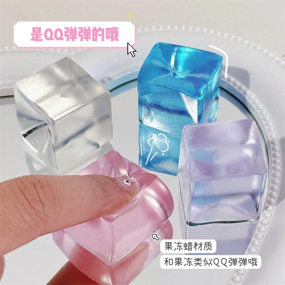 Nuevo juguete antiestrés Mini juguetes Mochi bloque de hielo juguete Kawaii cubo transparente pata de gato pez alivio del estrés juguete para apretar