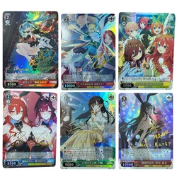 Goddess Story Gold signature collectible card DIY 9PCS/SET albedo Yor Forger The Quintessential Quintuplets Hatsune Miku