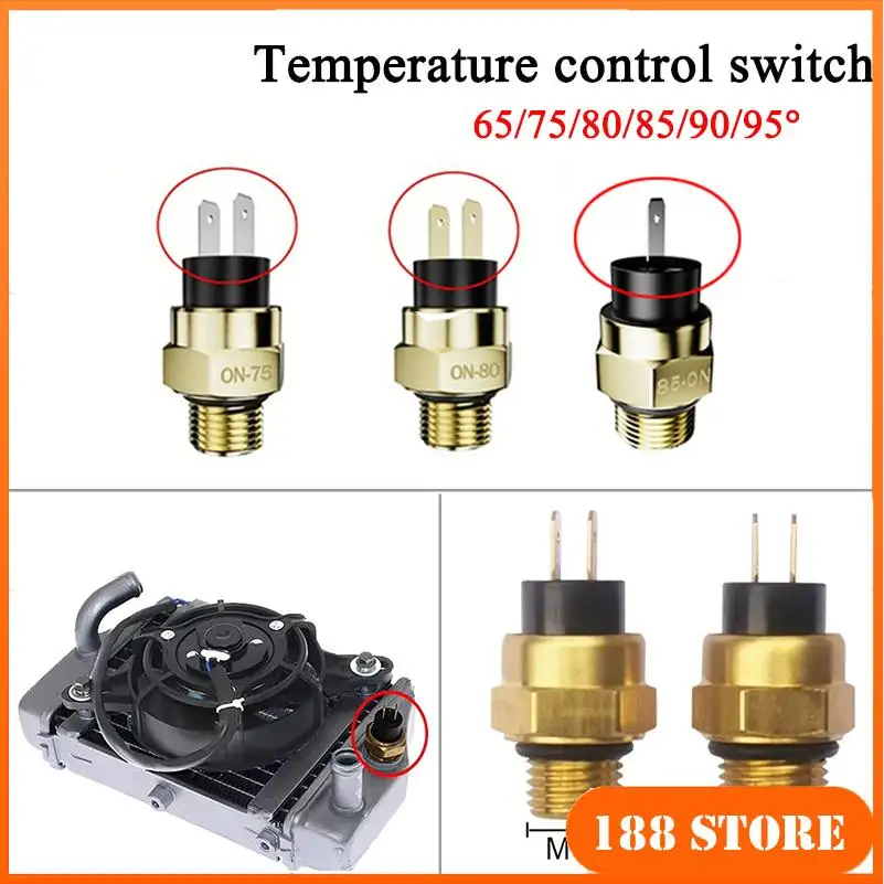 M14 M16 Electric Radiator Coolant Temperature Thermostat Switch Temp Sensor For ATV Quad Motorcycle Accessories