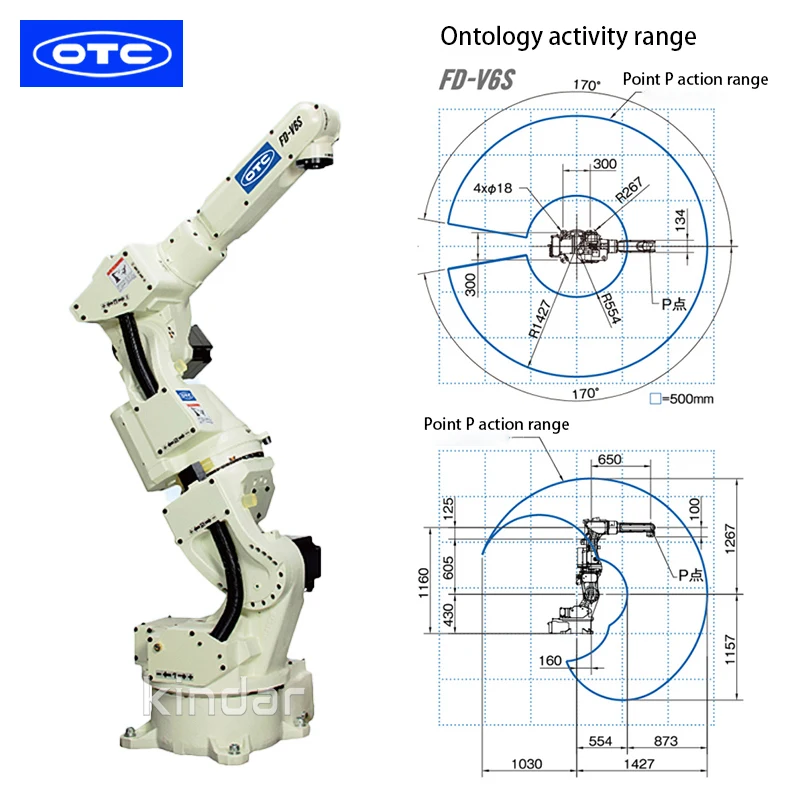 Low Spatter  Multifunction Industry Robotic Arm Hexarthrosis FD-B6 Auto Welding Robot Arms