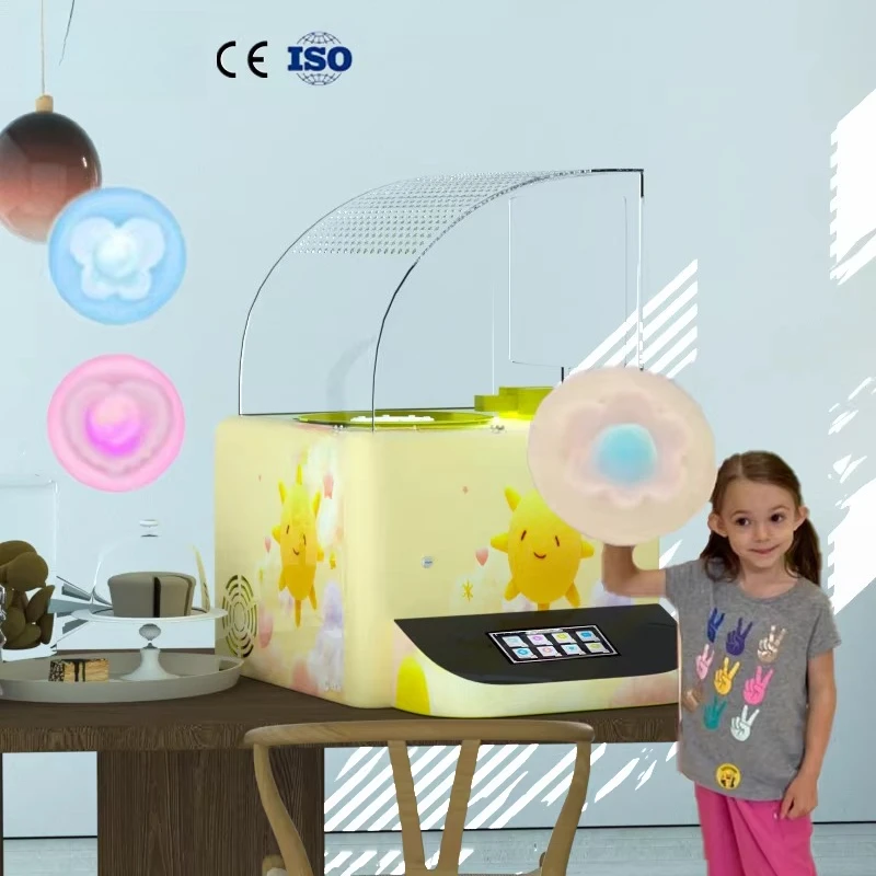 Customized Semi Automatic Mini Cotton Candy Machine Low Cost High Output with Compact Design Candy Floss Machine Suitable