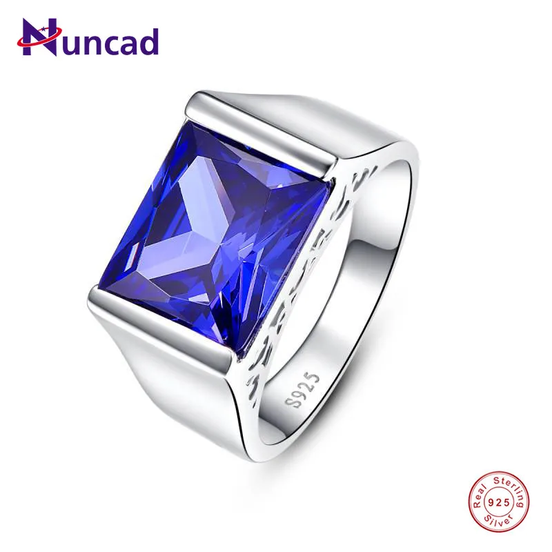 

NUNCAD Top Quality Elegant 925 Sterling Silver Engagement Rings Tanzanite CZ Sapphire Stones Rings for Woman Fine Jewelry