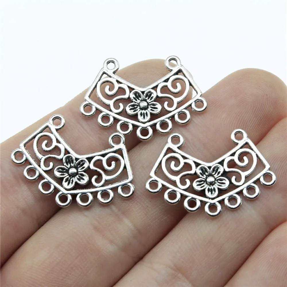 20pcs Earring Connector Charms Porous Connector Pendants Handmade Vintage For DIY Jewelry Necklace Earrings Making Finding