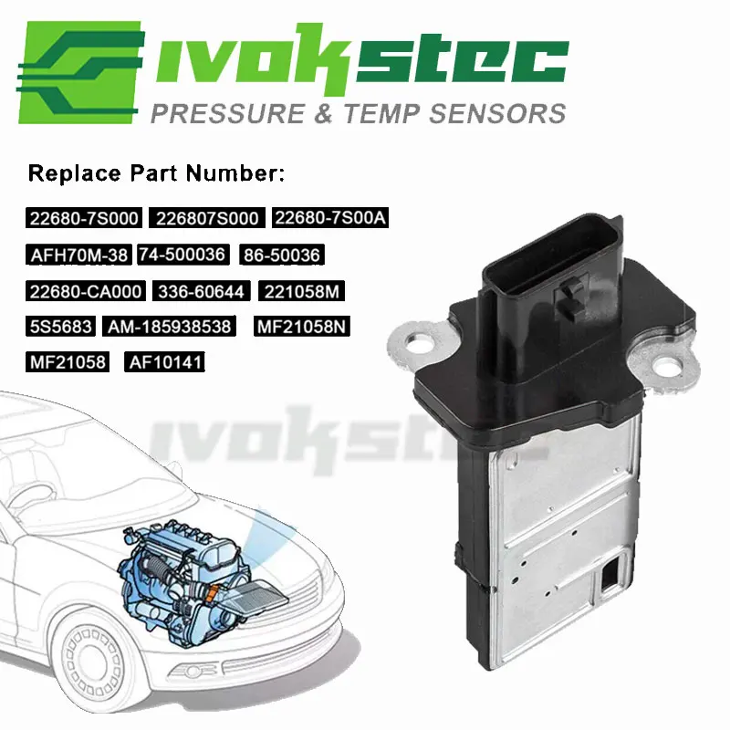 22680-7S000 Датчик массового расхода воздуха MAF для 03-14 Nissan Altima Maxima 07-12 Sentra 05-15 Xterra 13800-66J00 MAF0031 22680-7S000 Датчик массового расхода воздуха MAF для 03-14 Nissan Altima Maxima 07-12 Sentra 05-15 Xterra 13800-66J00 MAF0031