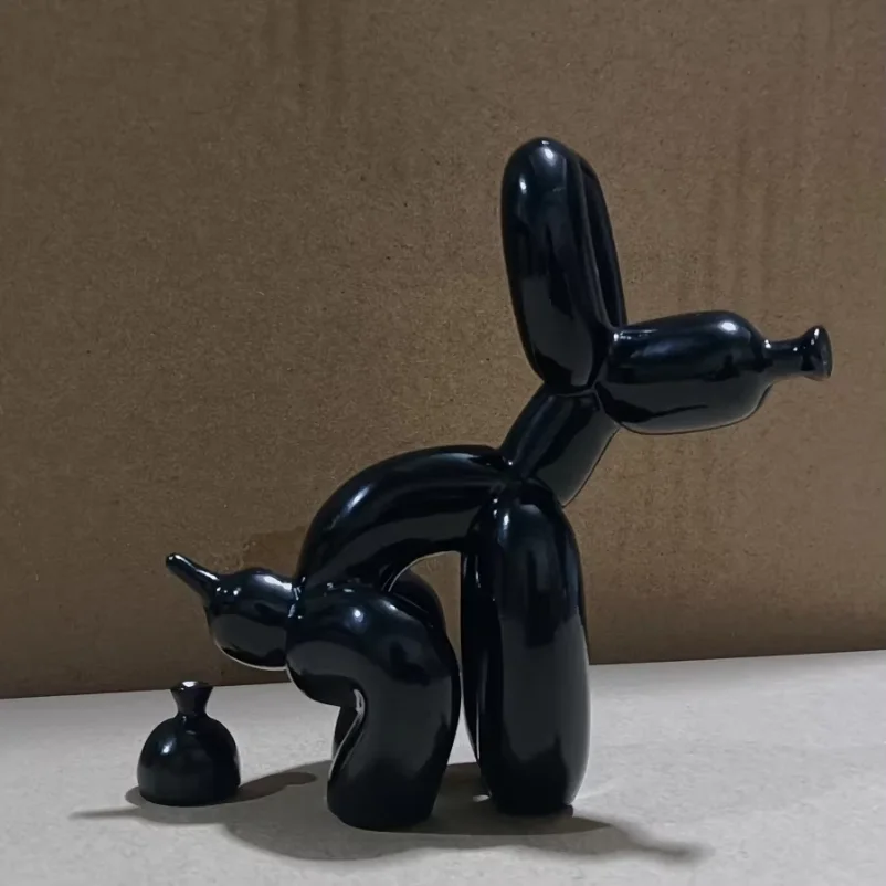 

Resin balloon poop dog sculpture decoration Creative living room bedroom wine cabinet cartoon animal simple modern decorative so