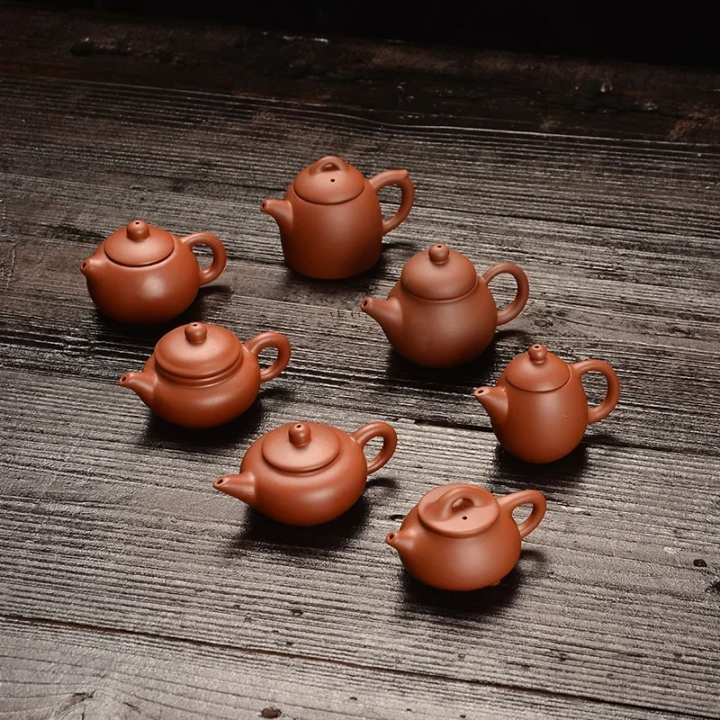 

Purple Clay Ornaments Ceramic Mini Finger Teapot Figurine Crafts Office Home Decoration Birthday Business Souvenir Gifts Set