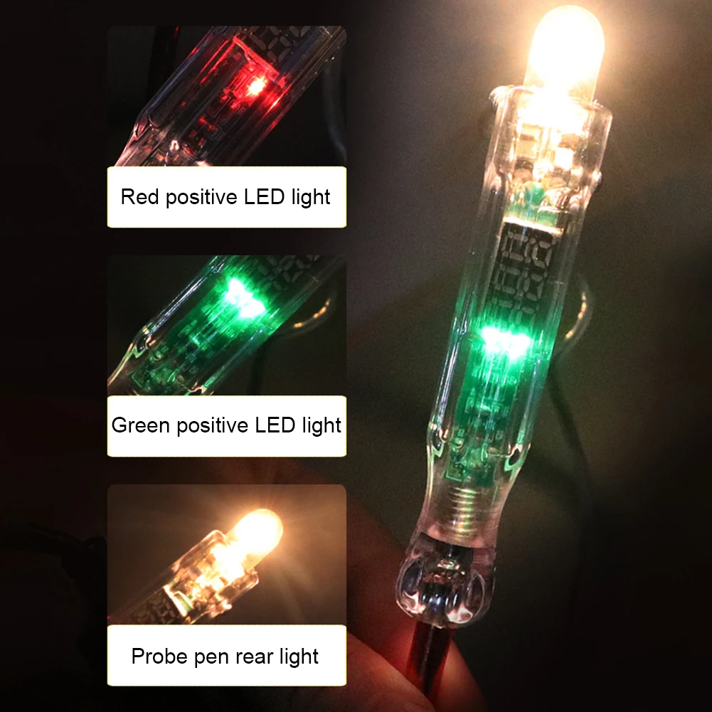 6V/12V/24V elektryczna sonda miernik napięcia w formie długopisu dwukolorowa lampa LED światło samochodowe Tester obwodów narzędzia do naprawy obwodów samochodowych