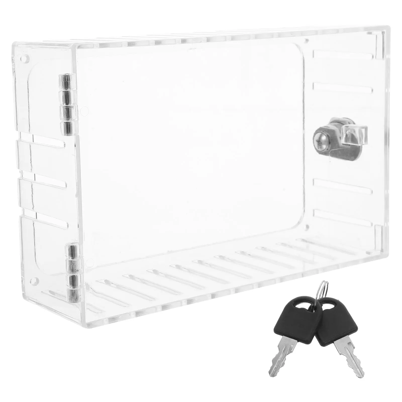 1 conjunto de caixa de bloqueio de termostato universal com chave montada na parede guarda transparente caixa de bloqueio de termostato para segurança e segurança