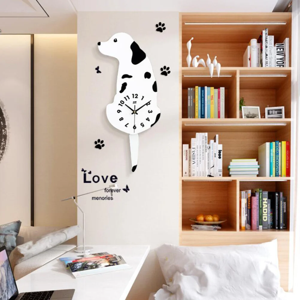 

Cartoon Dog Wall Clock Silent Pointers Creative Decor for Home Living Room Bedroom Jt1875c26 Wall Clock