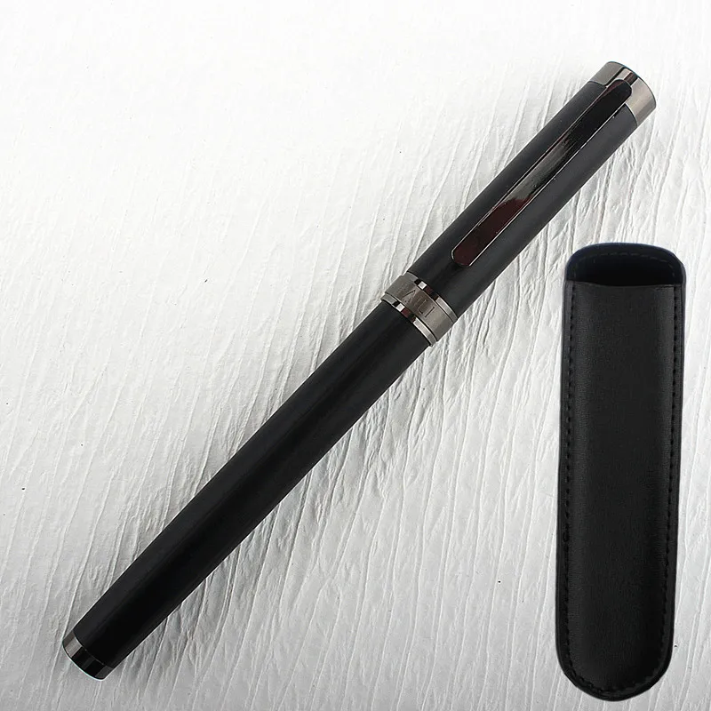 

Luxury Classical Fountain Pen Matte Black High-grade Business Ink Pen Metal Signature Fountain Pen Office Writing Stationery