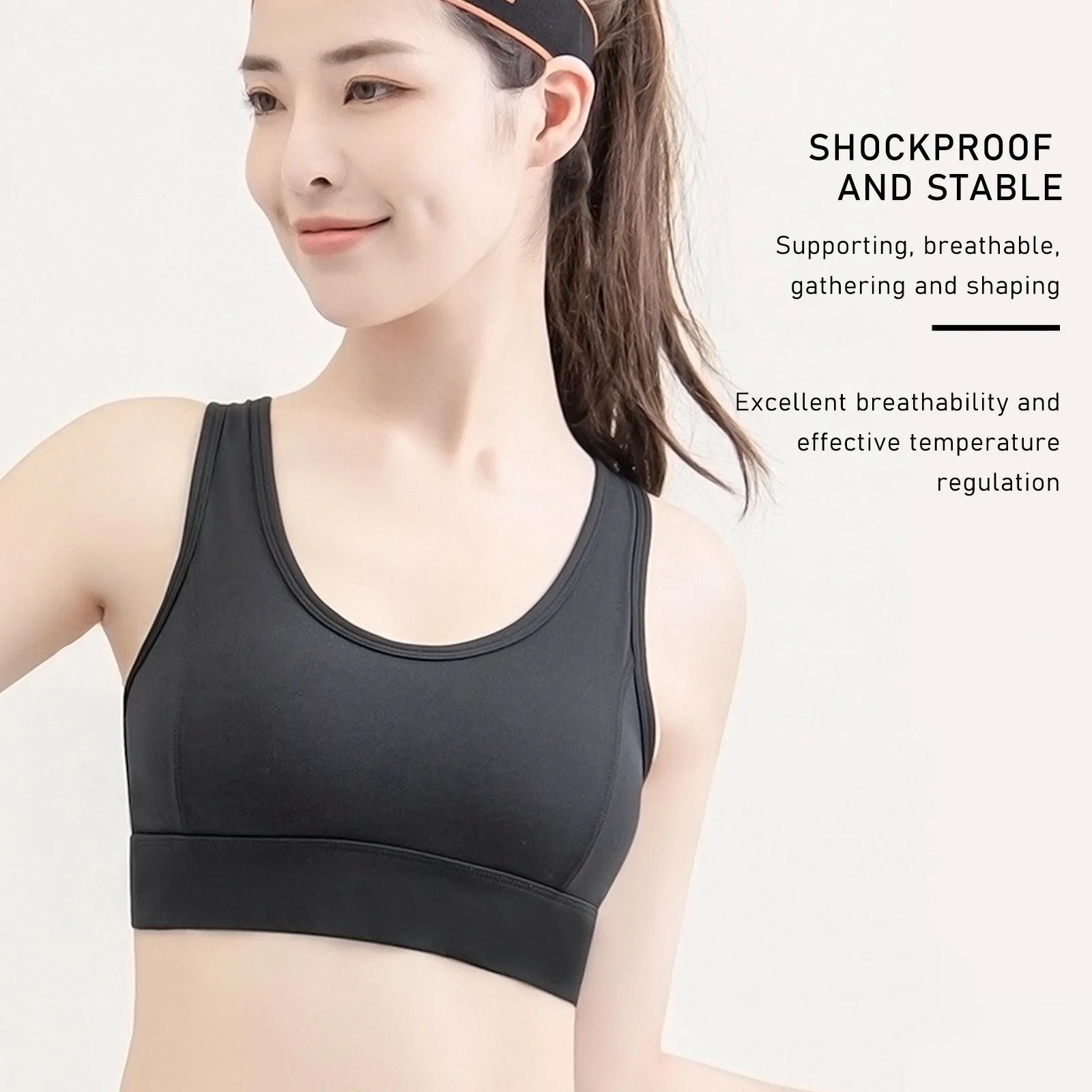 

IUSIBRALEA Women's Sports Bra Wire-Free High Impact Support Yoga Gym Running Seamless Breathable Moisture-Wicking Activewear Bra