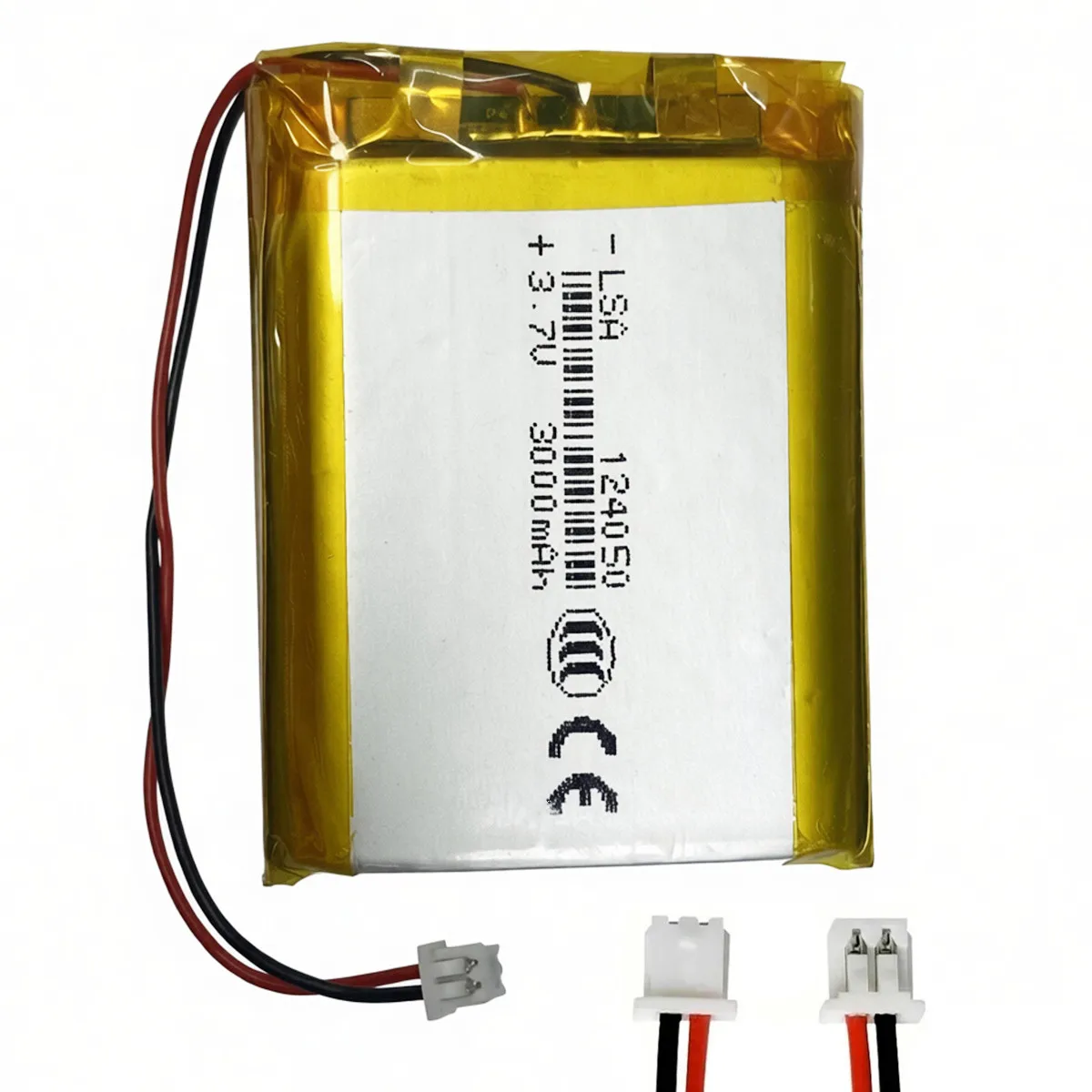 124050 3.7V 3000MAH With JST 1.25mm Lithium Polymer LiPo Rechargeable Battery For MP3 Headphone PAD DVD Bluetooth Speaker Camera
